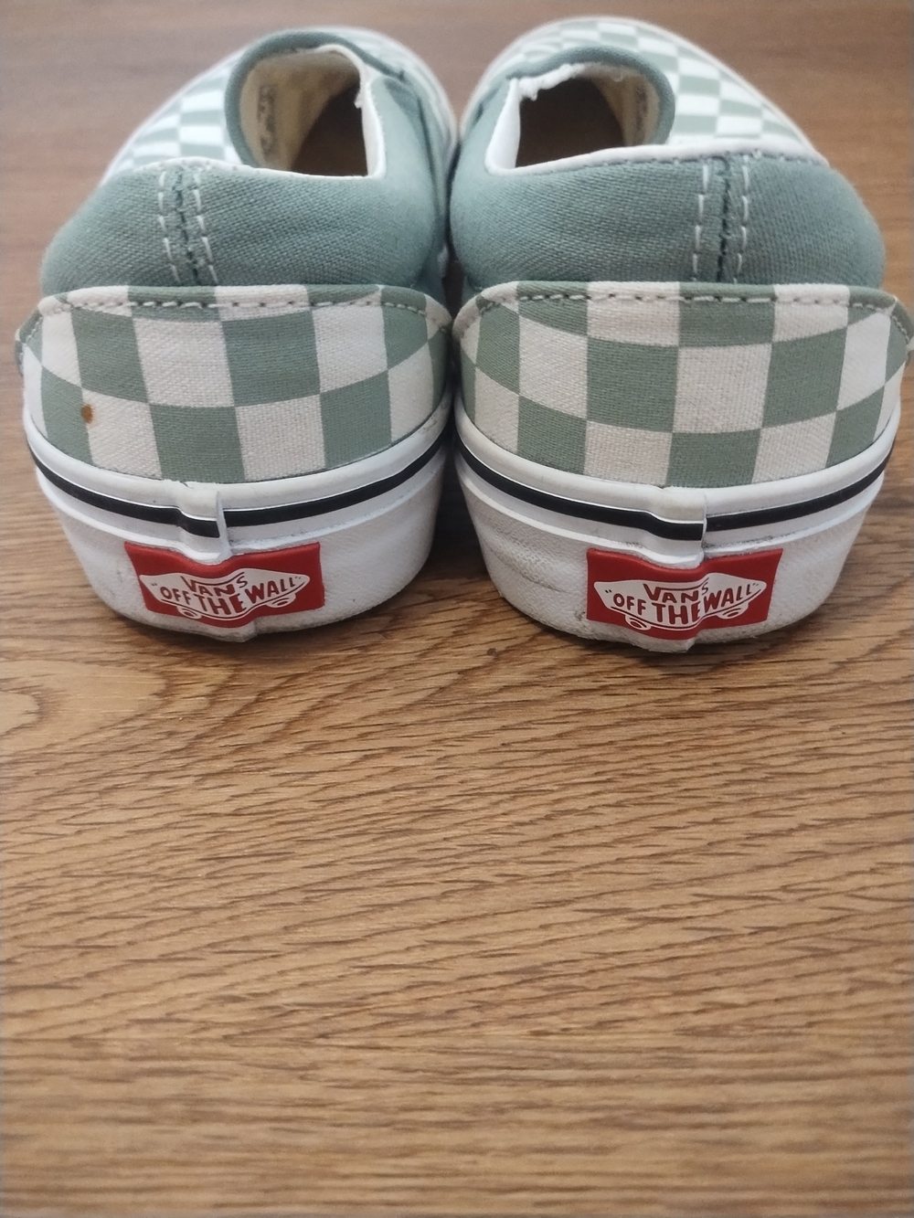 Vans Slip-On Checkerboard Sneakers - Sage/White - Picture 4 of 5